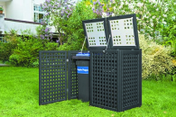 Bremer Mülltonnenbox -Premium II Anthrazit- 120 l / Doppel
